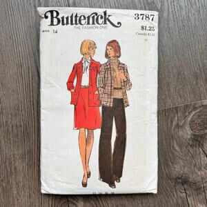 Vintage 1970s Simplicity 5212 Sewing Pattern Small Shacket Pant Skirt COMPLETE